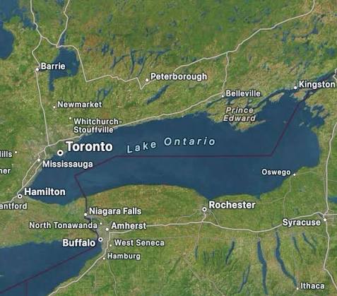 Apple Maps renames Lake Ontario to Lake America by...?