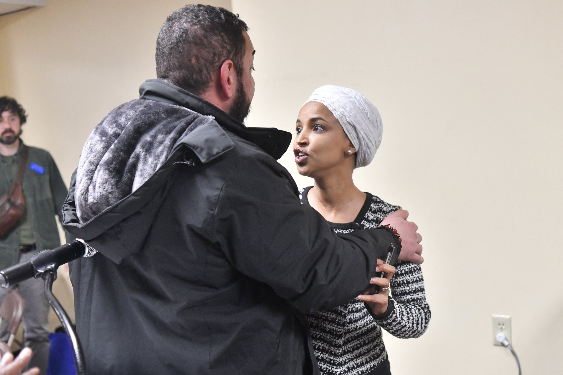 Ilhan Omar town hall attack staged?