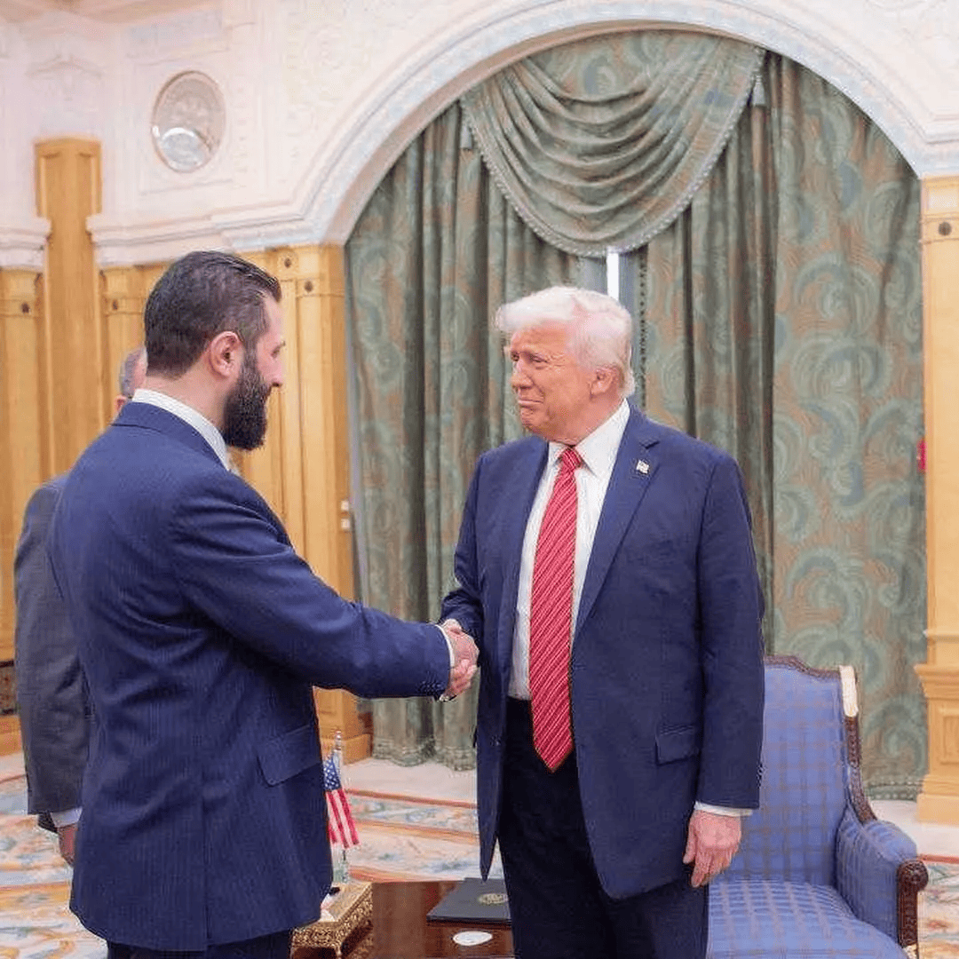 How long will Trump and Ahmed al-Sharaa shake hands on Monday?