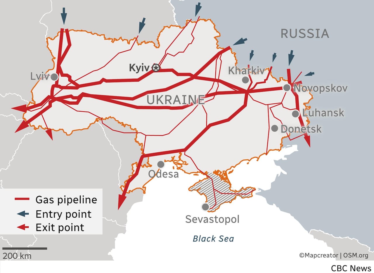 Ukraine agrees to resume Russian natural gas transit in January? 
