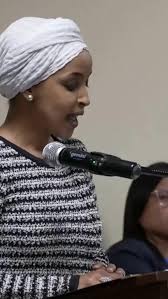 What was Ilhan Omar sprayed with? 