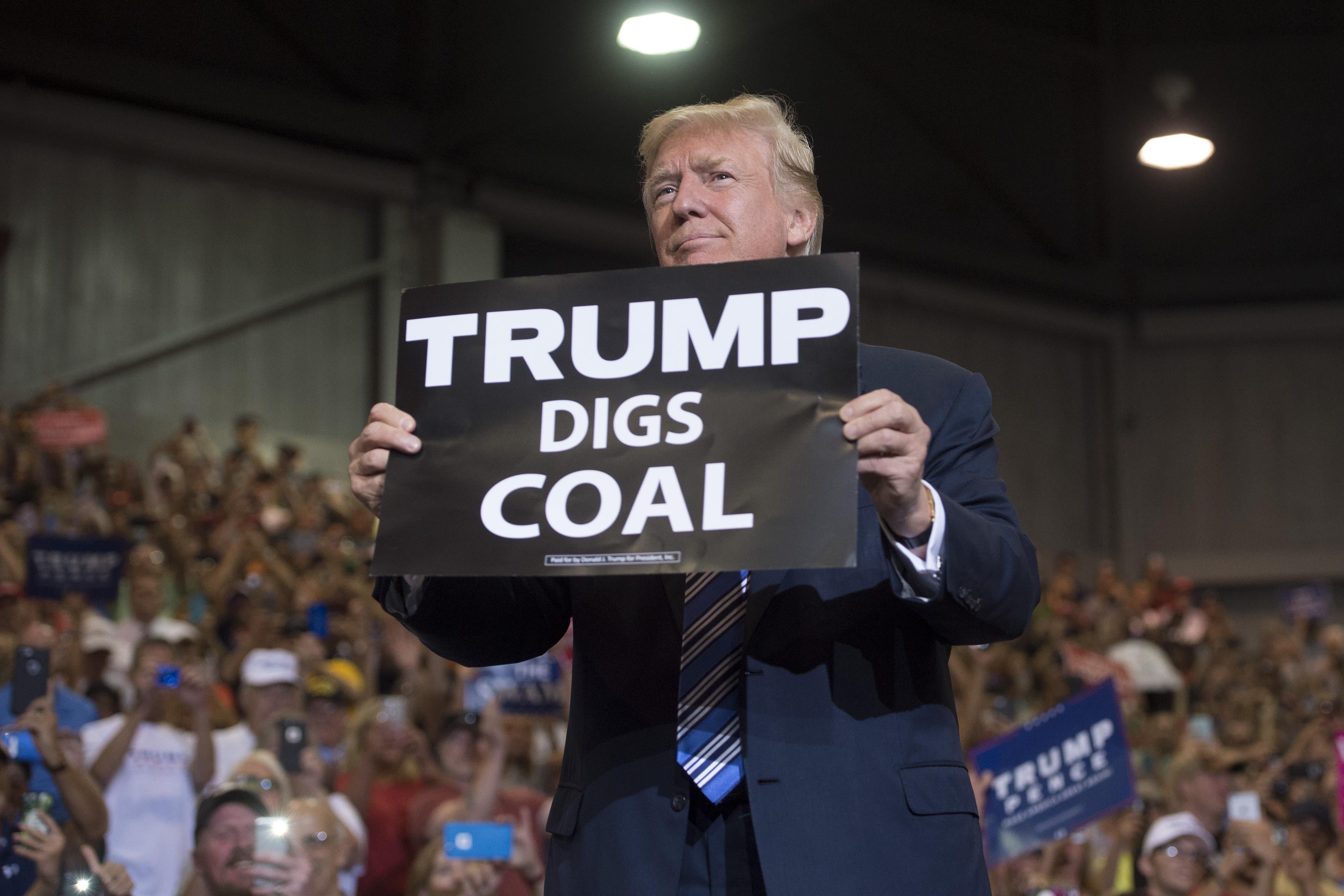 What will Trump say during Coal Announcement?