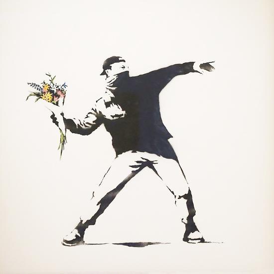 Will Banksy’s “Love is in the Air” sell for more than $5 million at Sotheby’s?
