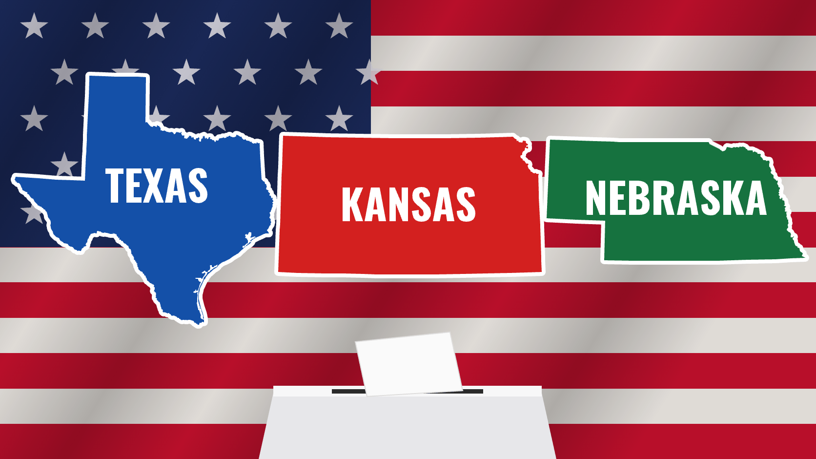 Reps TX & NE, Dems KS